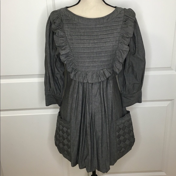 Sretsis By Pim Sukhahuta Gray Chambray Tun… - Picture 1 of 10